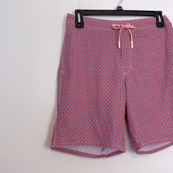 JOHNNIE-O MEN'S KARRATHA BOARD SHORT. Size Medium. Red/Pink Blue Swim Shorts. - Picture 6 of 16